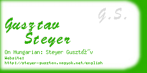 gusztav steyer business card